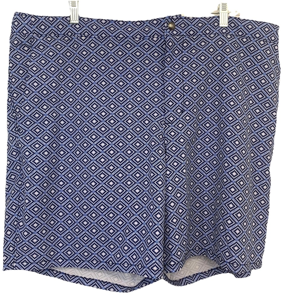 Lands End Board Shorts Stretch Printed Men XL 40/42‎ Zipper Drawstring Briefs